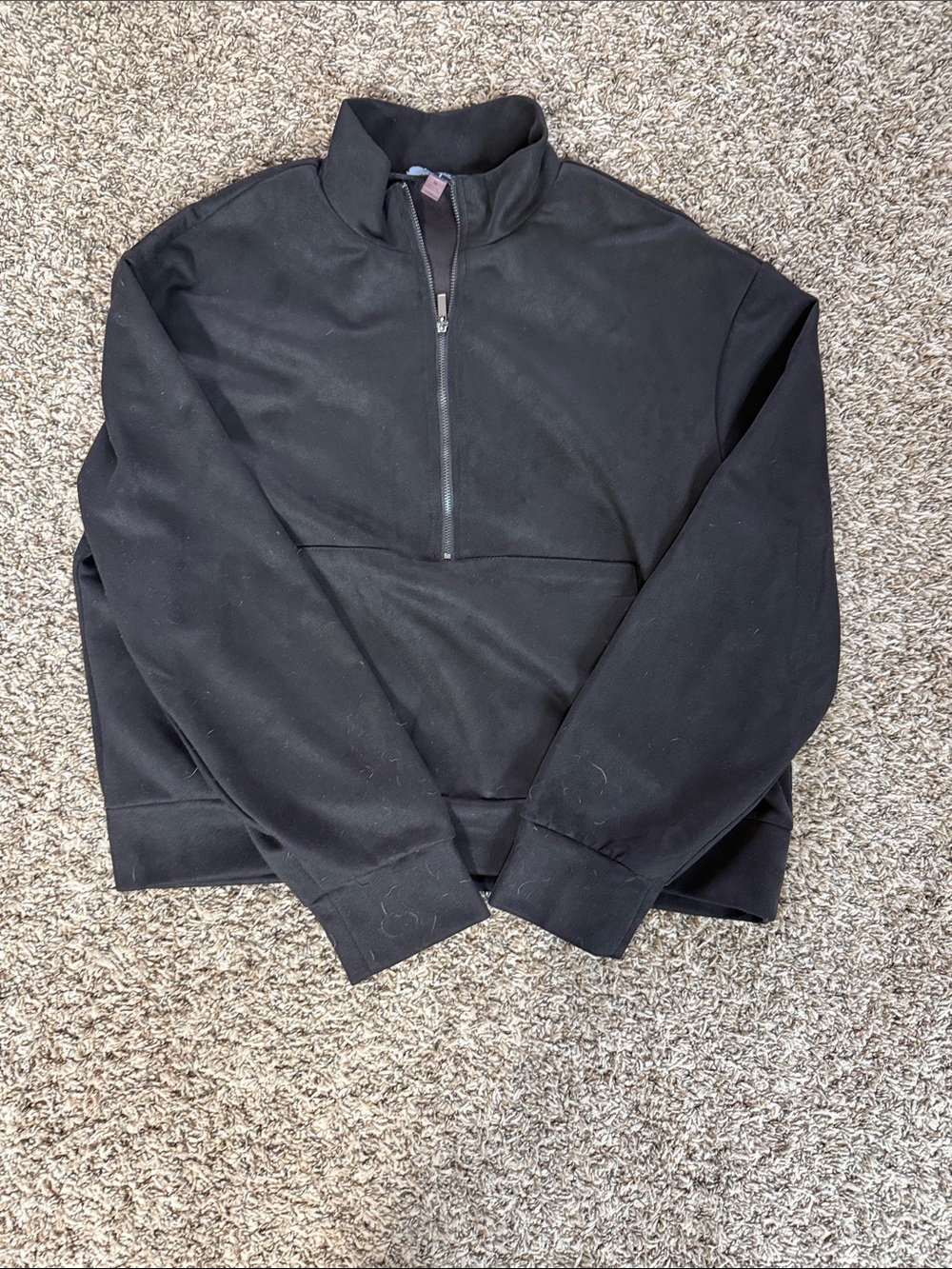 Black half zip sweatshirt